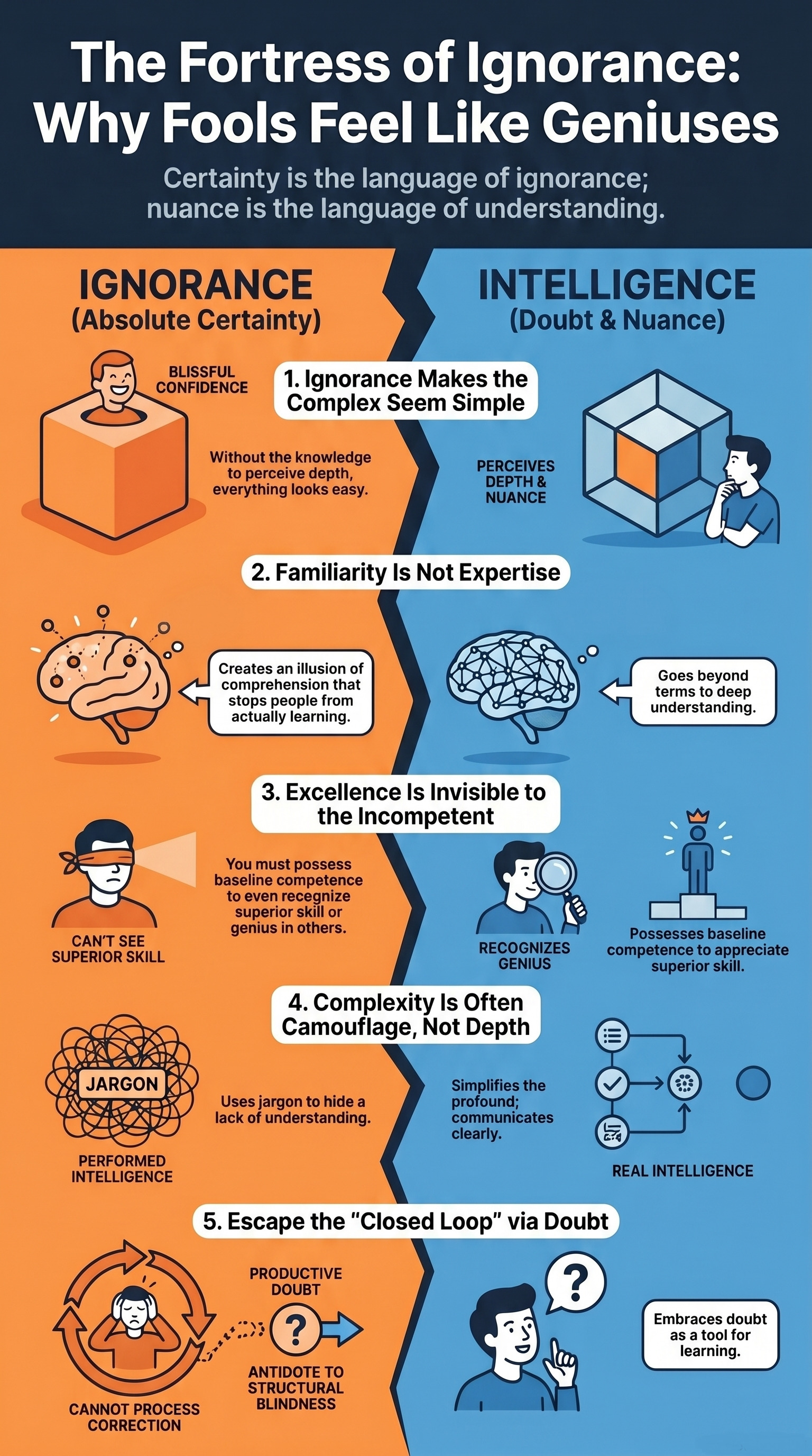 The Paradox of Confidence: Why Certainty is Often the Language of Ignorance
