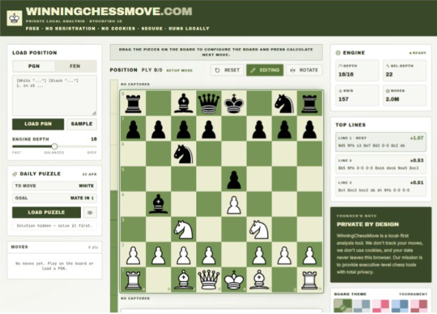 A Chess Tool That Respects the User